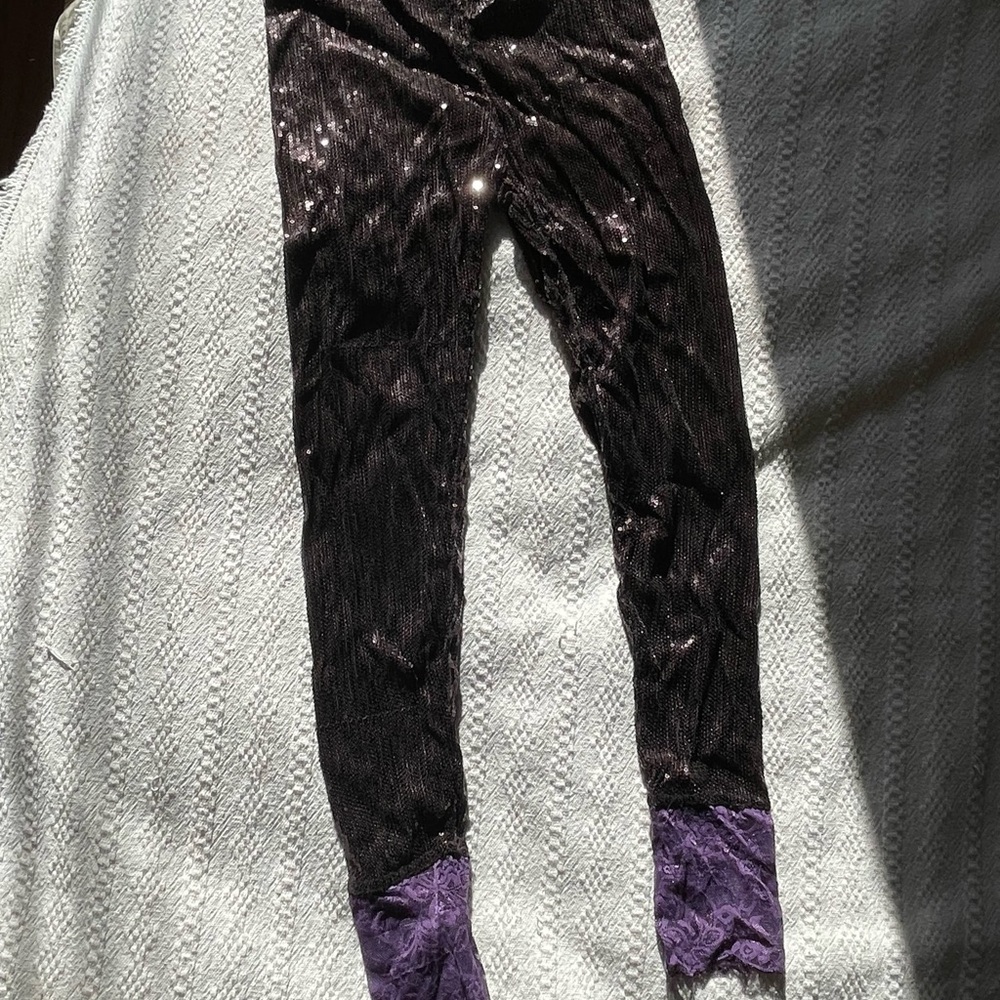 CUSTO BARCELONA Brown and Purple Sequin Leggings